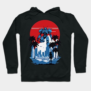 A Giant Robot Protecting the City Hoodie